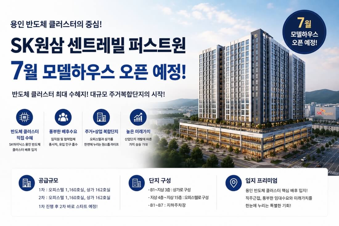 용인 원삼면 SK원삼 센트레빌 퍼스트원 7월 분양 시작